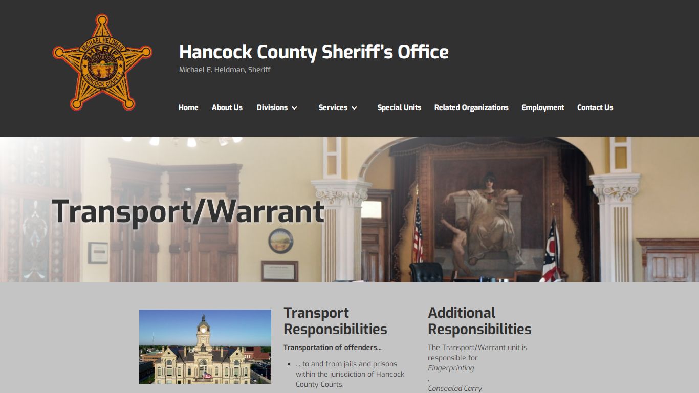 Transport Warrant - Hancock County Sheriff